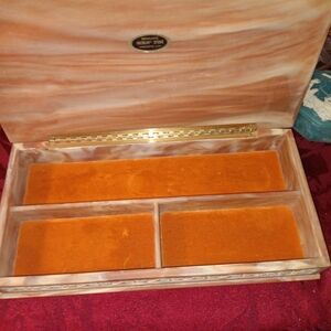 Vintage Incolay Stone Jewelry Box